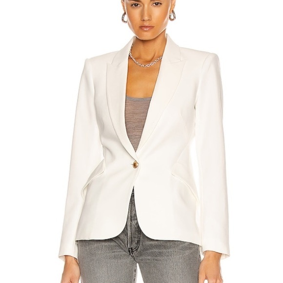 L’AGENCE Chamberlain Classic Tailored Blazer in Ivory Sz 4 - Picture 1 of 11